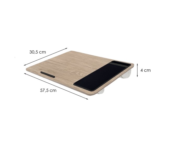 Acomoda Textil – Mesa de Cama para Portátil, Acolchado. 30x30 Madera