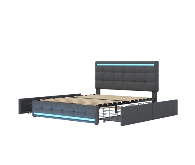 Camas de matrimonio Gris