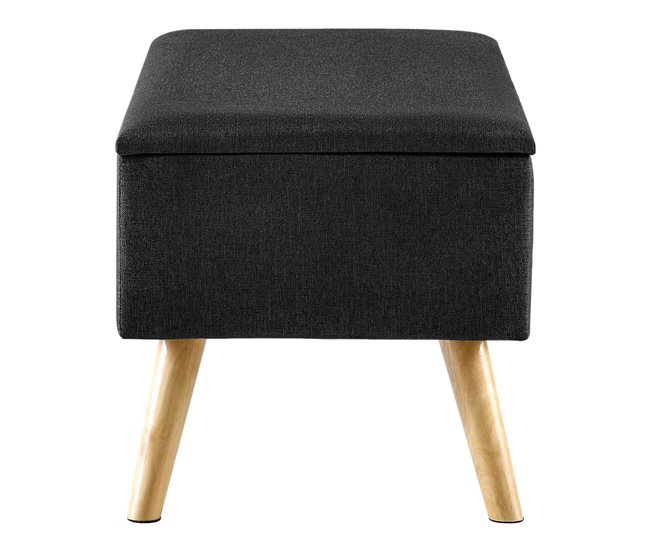 Banco Salford tapizado con almacenaje Salford 79x39 Negro