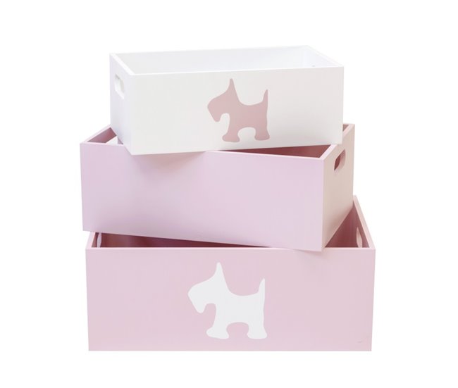 Cajas set de 3 Rosa