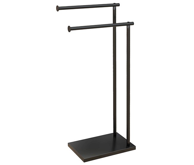 Toallero de Pie Metal HOMCOM, hogar - baño Negro