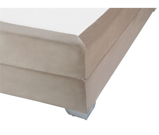 Beliani Cama continental Terciopelo CONSUL 191x212 Beige
