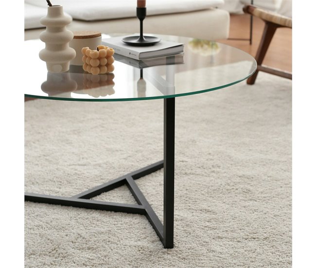 Mesa de centro metálica 75x75 Negro