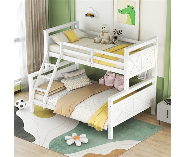 Cama litera 145x205 Blanco