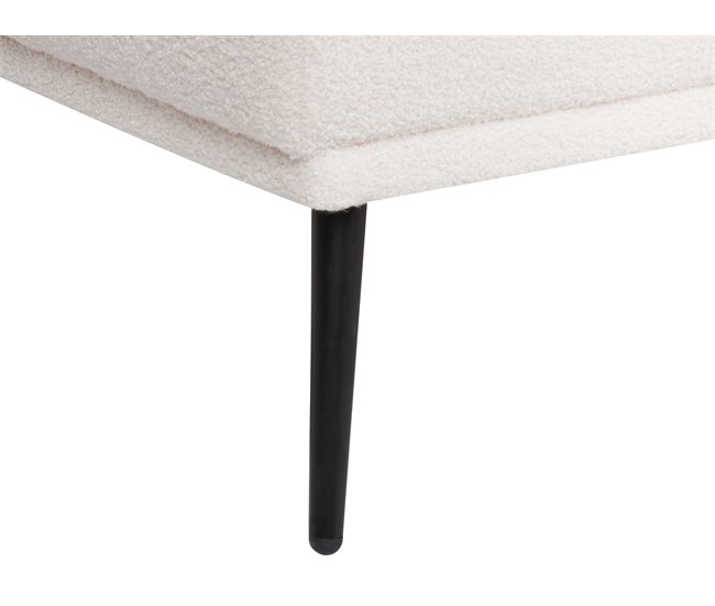 Beliani Chaise longue Bouclé ARTHEZE Crema
