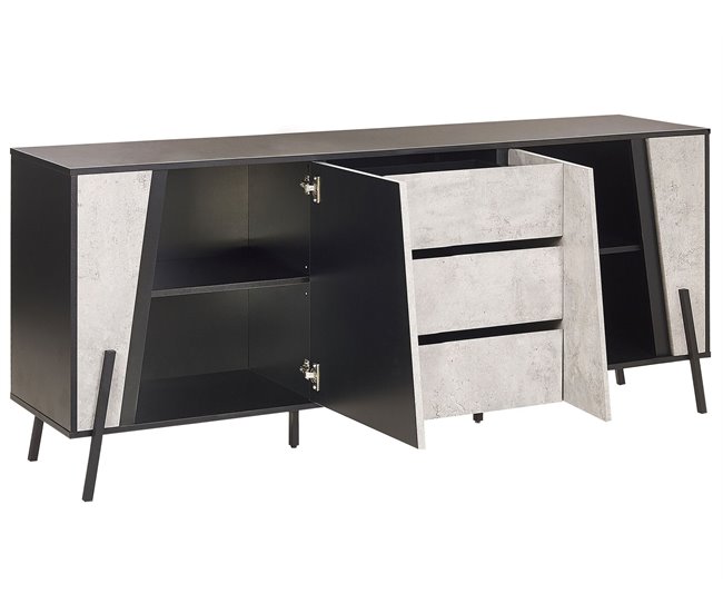 Beliani Aparador BLACKPOOL 177 Gris