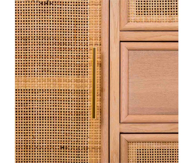 Aparador de madera y rejilla Marron