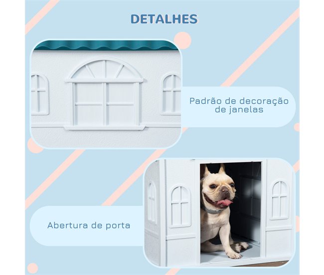 Caseta para Perros PP PawHut, mascotas - accesorios para perros Azul