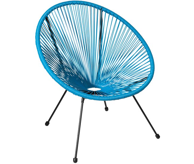 2 sillas de jardín con mesa Azul