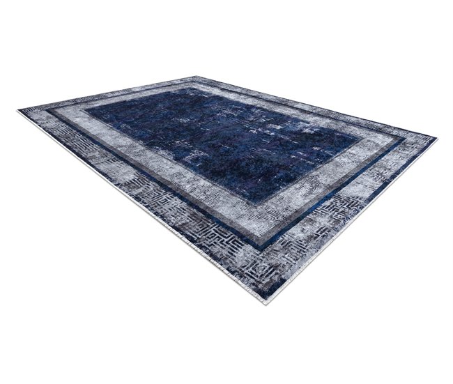 Alfombra lavable MIRO 51676.813 Griego vintage marco 160x220 Azul