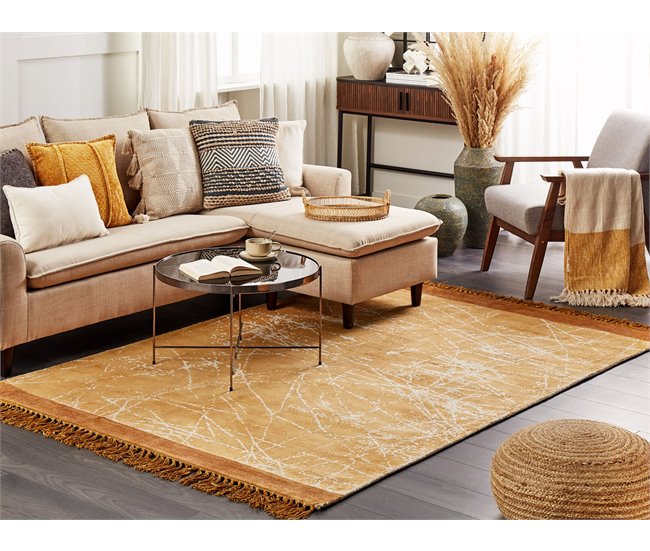 Beliani De pelo corto HANLI 140x200 Gris