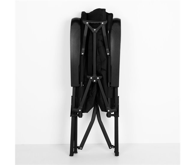 Aktive Silla plegable camping acolchada y reclinable Negro
