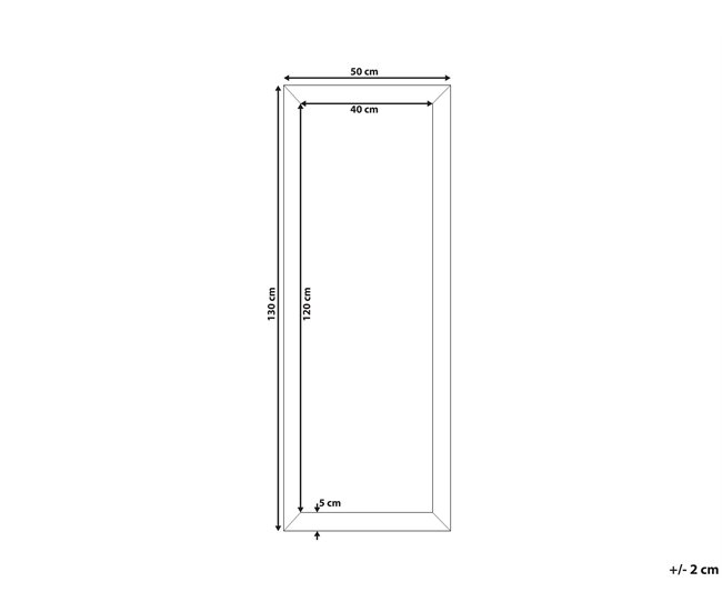 Beliani Espejo AJACCIO 50x2 Gris
