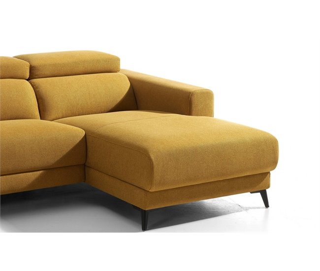 Chaise longue 4 plazas relax eléctrico DRAX derecho mostaza Mostaza