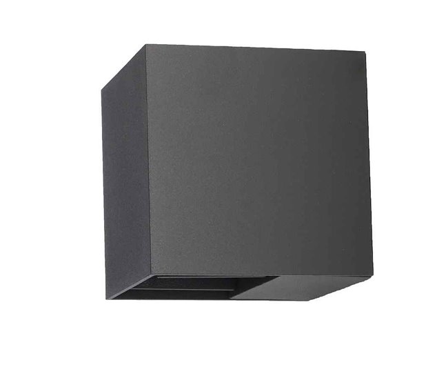 Aplique De Exterior Aluminio Serie Rex Gris