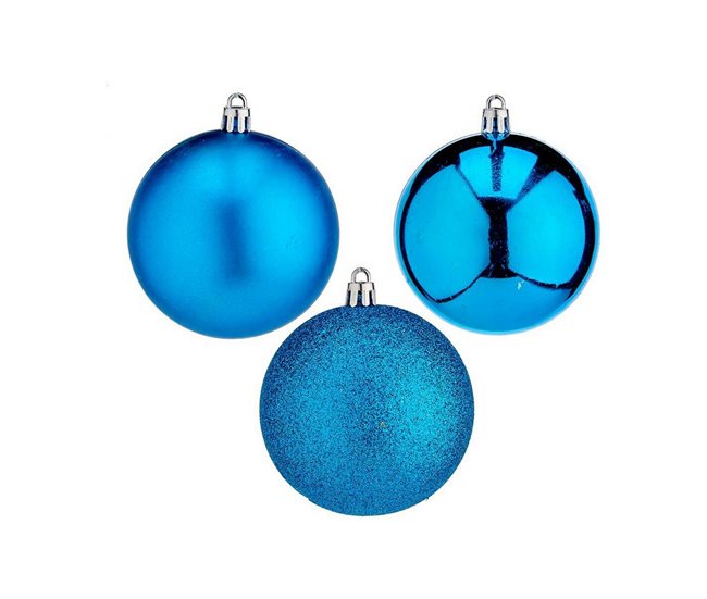 Set de Bolas de Navidad Azul