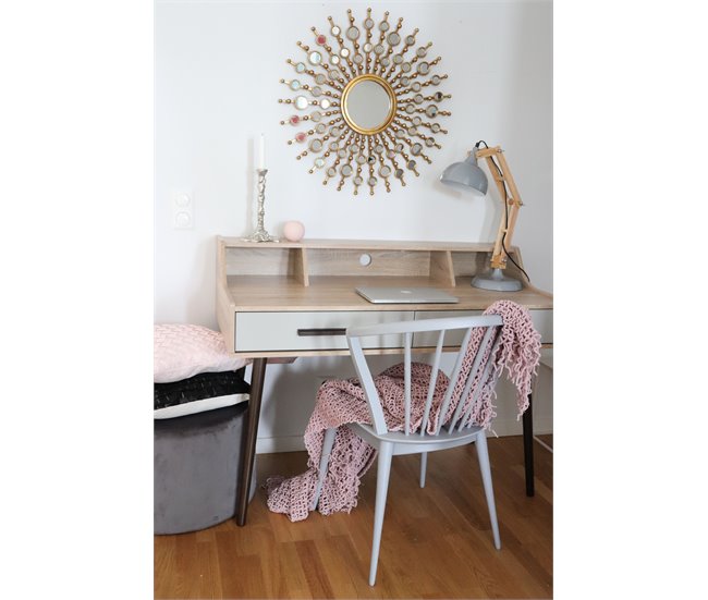 Beliani Espejo decorativo BLOIS Dorado