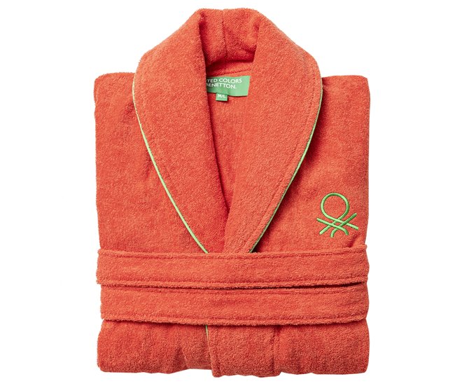 Albornoz benetton 360 gsm 100% algodón Naranja
