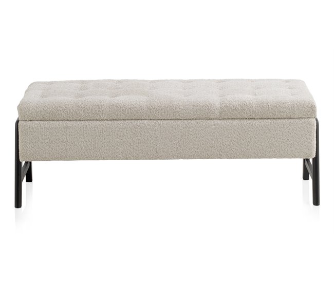 Banco tapizado Beige