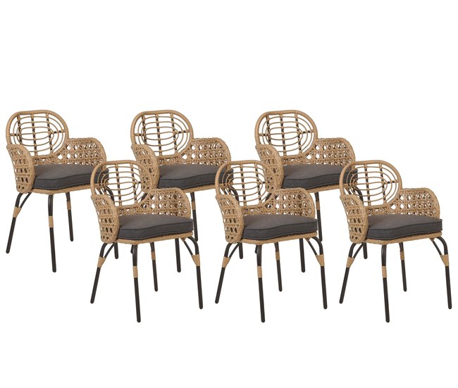 Beliani Silla de jardín PRATELLO Grafito