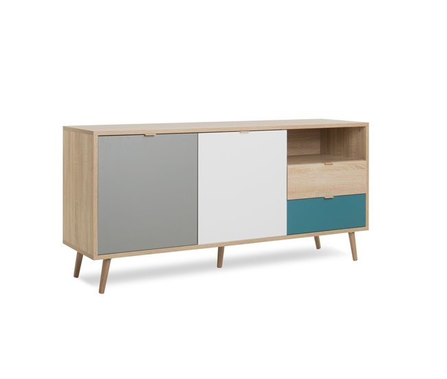 Aparador con 2 puertas y 2 cajones TILE Roble