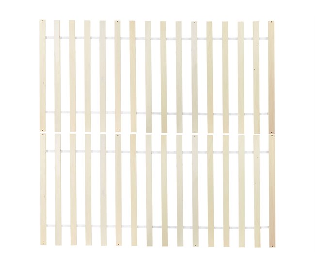 Beliani Cama con somier Madera de pino TANNAY 189x208 Blanco