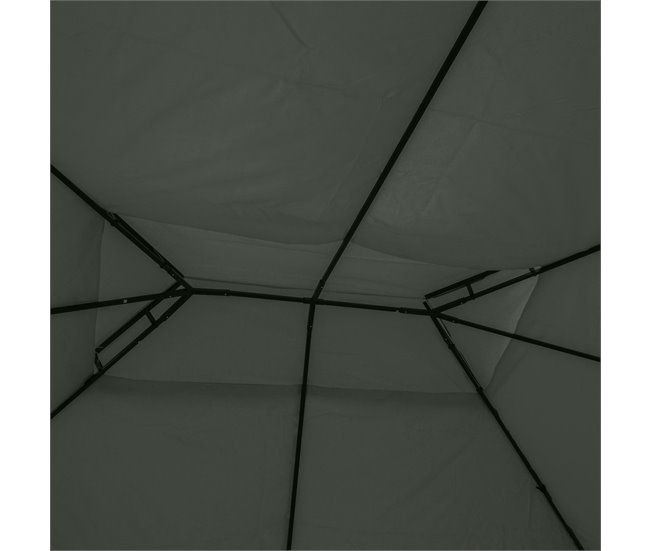 Techo de Repuesto para Cenador Poliéster Outsunny 400x300 Gris