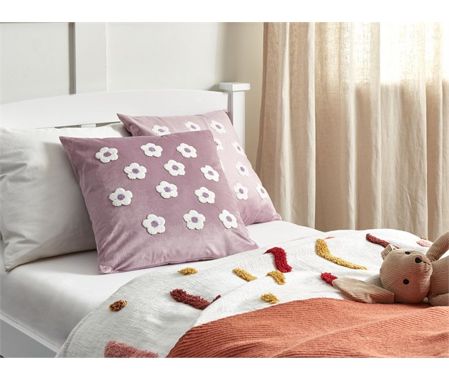 Beliani Cojín decorativo ECHINACEA Lavanda