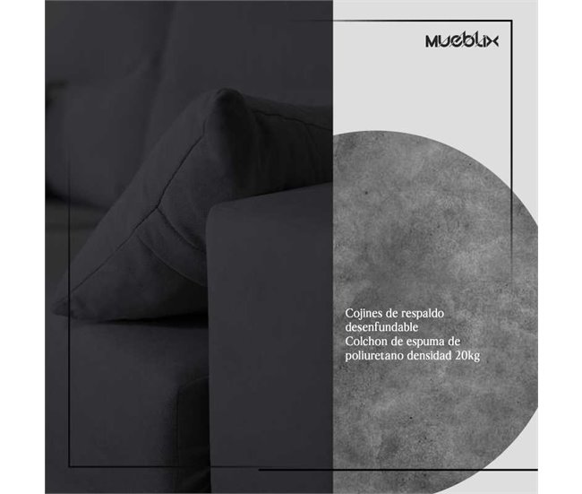 Sofa cama Italiano Bolonia Antracita