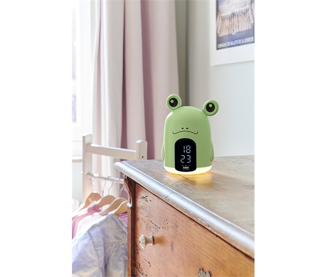 Reloj Despertador y luz nocturna RKIDSFROG BIGBEN Verde
