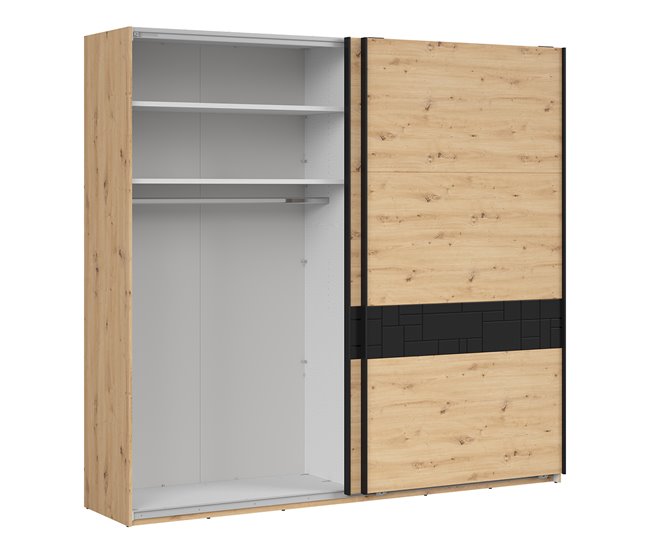 Armario 2 puertas deslizantes Elijah Madera