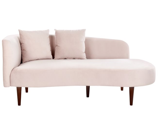 Beliani Chaise longue Terciopelo CHAUMONT Azul Marino