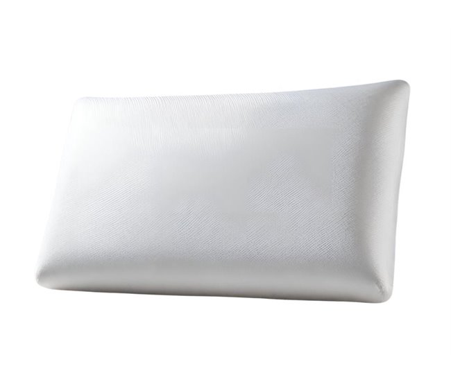 Almohada Plana "L" y Funda de Satín Extra 50x30 Blanco