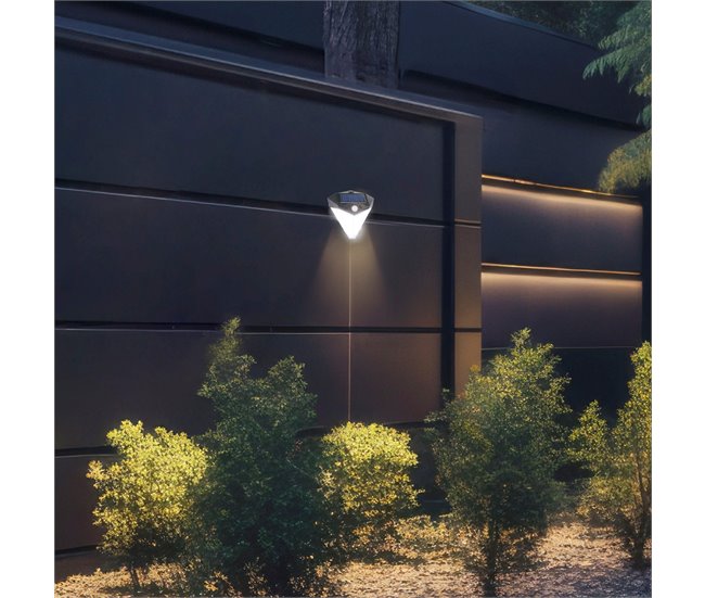 Aktive Pack 6 Apliques LED solares con sensor de movimiento Negro