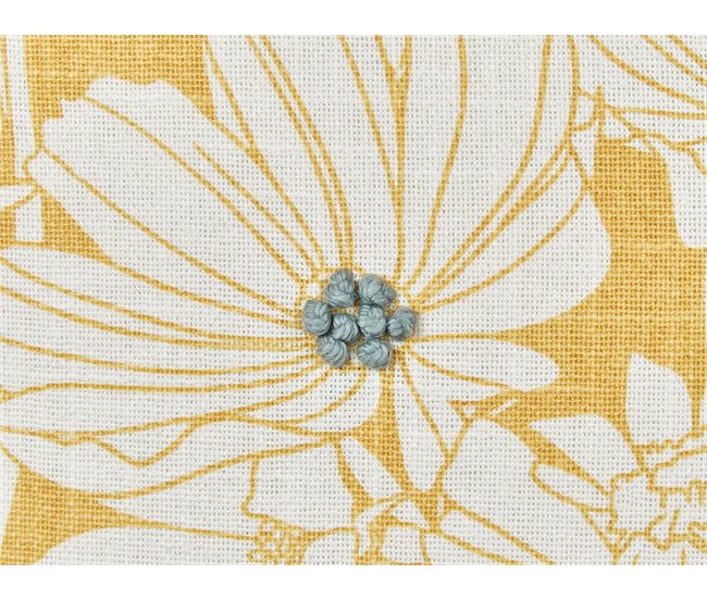 Beliani Cojín decorativo SCIRPUS Blanco/ Beige