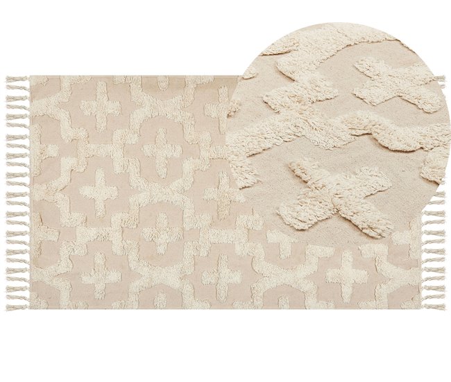 Beliani Alfombra de pelo corto ITANAGAR 80x150 Beige