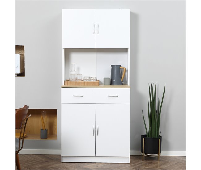 Alacena de Cocina HOMCOM 835-538 Blanco