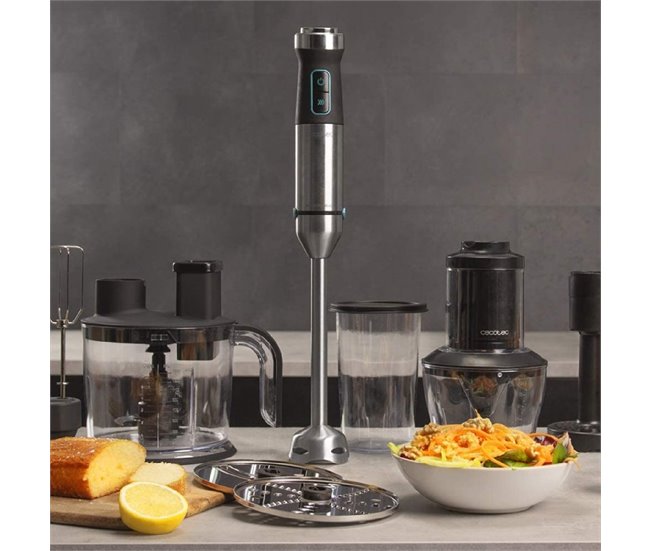 Batidora de mano Power TitanBlack 1500 XL TotalMix Cecotec Gris