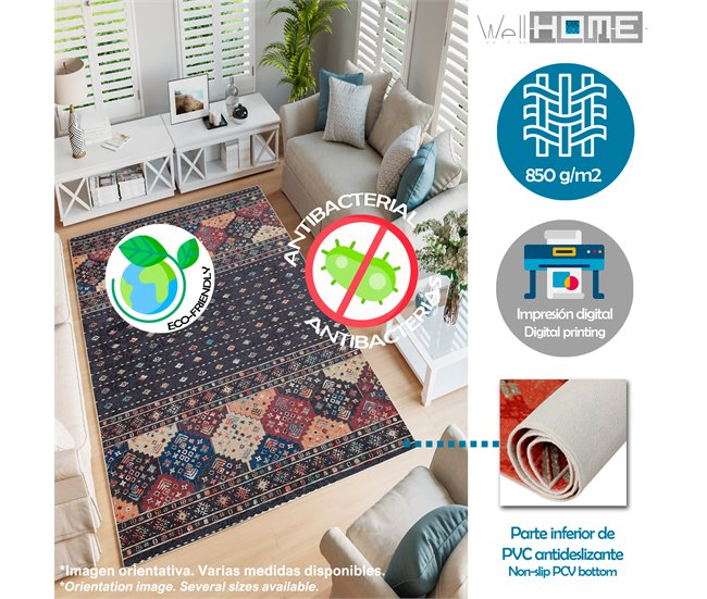 Alfombra De 80 X 150Cm 150x80 Crema