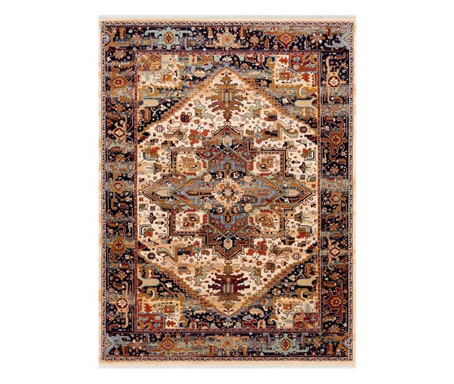 Alfombra KESHAN franjas Ornamento oriental 2886/53555 300x380 Marron