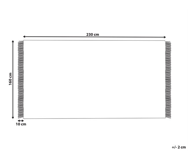 Beliani Alfombra de pelo corto BOZKIR 160x230 Beige