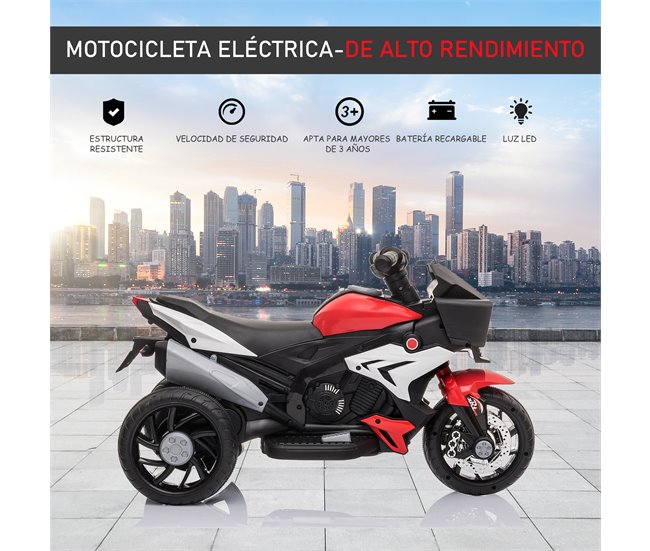 Moto Eléctrica Infantil PP, Metal HOMCOM Azul