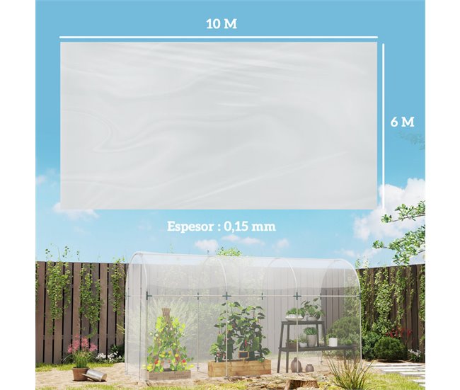 Cubierta de Invernadero Polipropileno Outsunny Transparente