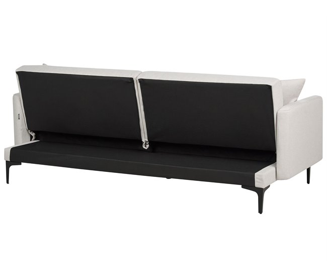 Beliani Sofá cama Poliéster LUCAN Azul Marino