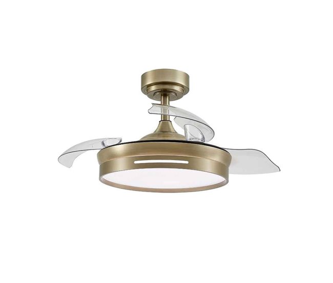 Ventilador De Techo Metal Serie Micenas Dorado