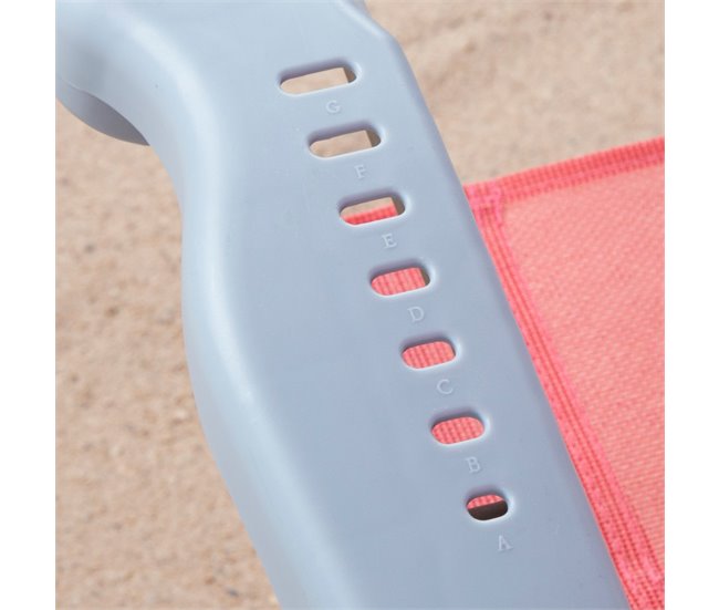 Aktive Silla de playa plegable y reclinable 7 posiciones Naranja
