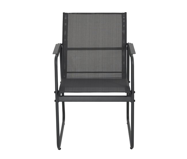 Set de jardín ARDEN con mesa y 6 sillas color gris Gris Oscuro