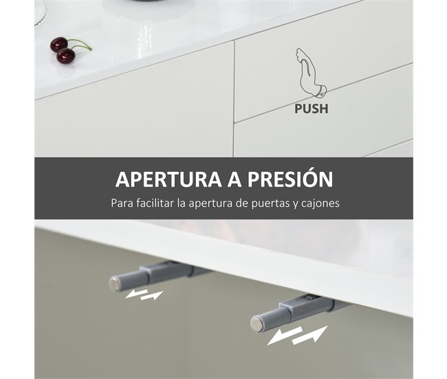 Aparador de Salón Melamina de Madera HOMCOM 117 Crudo