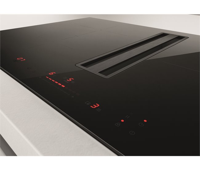 Placa de inducción con extractor TURBOAIR IMPULSO 3 zonas 80cm Negro