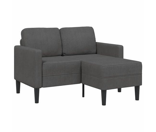 Sofá de 2 plazas - sofá de salón - sofá moderno Gris Oscuro